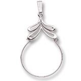 14k White Gold Pretty Petals Charm Holder by Rembrandt Charms