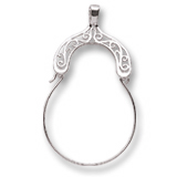 14k White Gold Filigree Arch Charm Holder by Rembrandt Charms