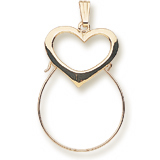 Gold Plate Heart Charm Holder by Rembrandt Charms