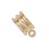 14K Gold Ribbed CharmDrop by Rembrandt Charms