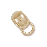14K Gold Extra Wide Rounded CharmDrop by Rembrandt Charms