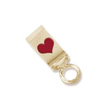 14K Gold Heart Flat Front CharmDrop by Rembrandt Charms