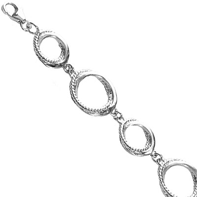 Sterling Silver Charm Bracelet Width 13.4mm 7 inch Sterling Silver Charm Bracelet Width 13.4mm 7 inch