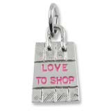 Sterling Silver Love To Shop Bag Charm by Rembrandt Charms