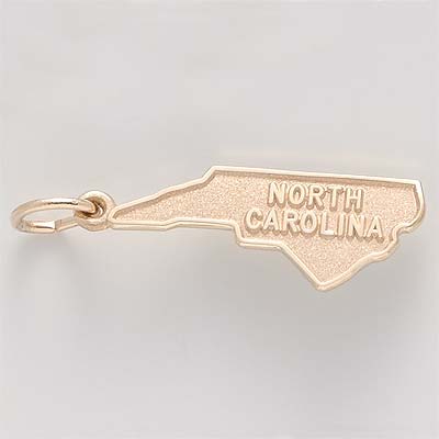 14K Gold North Carolina Charm by Rembrandt Charms 14K Gold North Carolina Charm by Rembrandt Charms