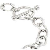 Sterling Silver Large Toggle 7” Charm Bracelet by Rembrandt Charms