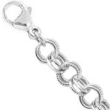 Sterling Silver Twisted Link 7” Charm Bracelet by Rembrandt Charms