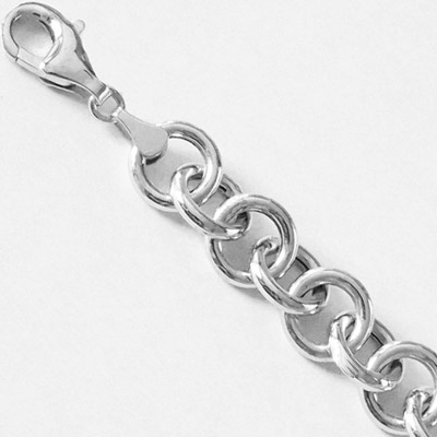 Sterling Silver 9mm Round 8" Charm Bracelet by Charm n Jewelry Sterling Silver 9mm Round 8" Charm Bracelet by Charm n Jewelry