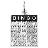 14K White Gold Bingo Card Charm by Rembrandt Charms