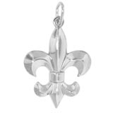 14k White Gold Fleur De Lis Charm by Rembrandt Charms