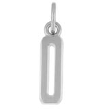 14K White Gold That's My Number Zero Charm by Rembrandt Charms