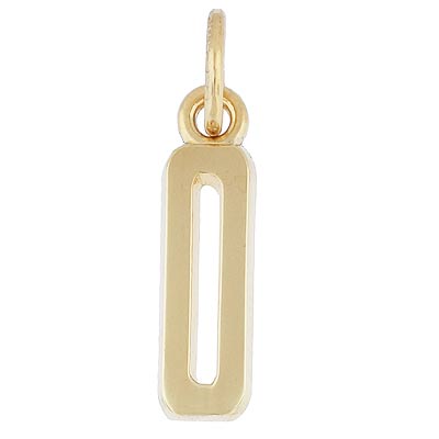 14K Gold That's My Number Zero Charm by Rembrandt Charms