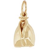 Gold Plate Fortune Cookie Charm by Rembrandt Charms
