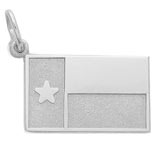 Rembrandt Texas Flag Charm, Sterling Silver