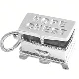14K White Gold Hope Chest Charm by Rembrandt Charms