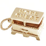 Gold Plate Hope Chest Charm by Rembrandt Charms