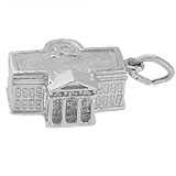 14K White Gold United States White House Charm by Rembrandt Charms