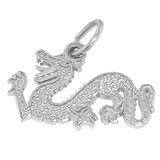 14K White Gold Dragon Charm by Rembrandt Charms