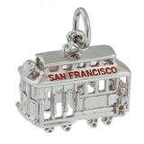 Sterling Silver San Francisco Cable Car by Rembrandt Charms
