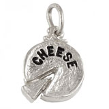 Rembrandt Cheese Wheel Charm, 14K White Gold