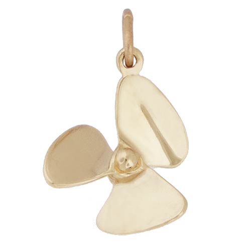 Gold Plate Small Propeller Charm by Rembrandt Charms Gold Plate Small Propeller Charm by Rembrandt Charms