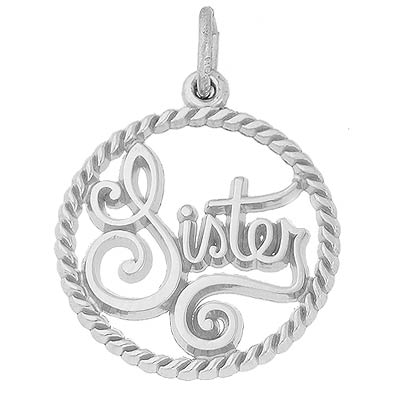 Sterling Silver Sister Charm by Rembrandt Charms Sterling Silver Sister Charm by Rembrandt Charms