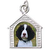 14k White Gold Dog House PhotoArt® Charm by Rembrandt Charms