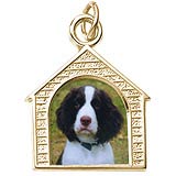Gold Plated Dog House PhotoArt® Charm by Rembrandt Charms