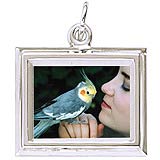 14K White Gold Small Rectangle PhotoArt® Charm by Rembrandt Charms