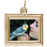 Gold Plated Small Rectangle PhotoArt® Charm by Rembrandt Charms