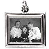 Sterling Silver Large Rectangle PhotoArt® Charm by Rembrandt Charms