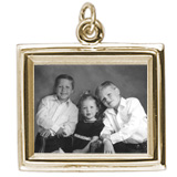 10K Gold Large Rectangle PhotoArt® Charm by Rembrandt Charms