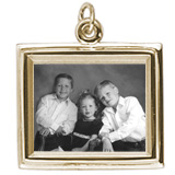 Gold Plated Large Rectangle PhotoArt® Charm by Rembrandt Charms