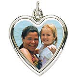 Sterling Silver Large Heart PhotoArt® Charm by Rembrandt Charms