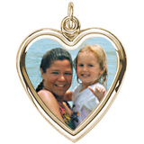 10K Gold Large Heart PhotoArt® Charm by Rembrandt Charms