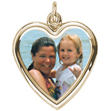 14K Gold Large Heart PhotoArt® Charm by Rembrandt Charms