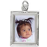Sterling Silver Small Rectangle PhotoArt® Charm by Rembrandt Charms