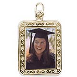 Gold Plated Rectangle PhotoArt® Charm by Rembrandt Charms