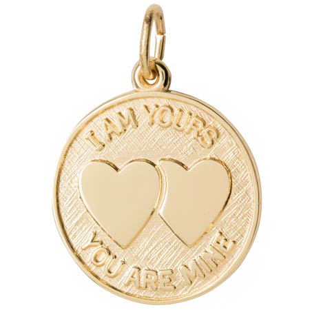 Rembrandt I Am Yours Disc Charm, Gold Plate Rembrandt I Am Yours Disc Charm, Gold Plate