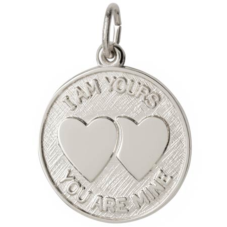 Rembrandt I Am Yours Disc Charm, Sterling Silver