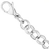 Rolo Link Charm Bracelet 7" (14k white gold while supplies last.)