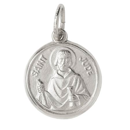 14K White Gold Saint Jude Charm by Rembrandt Charms