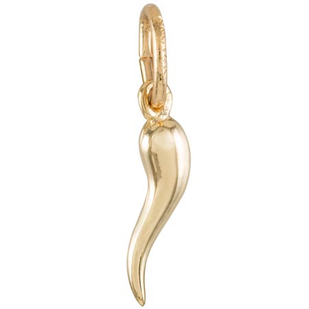 14K Gold Italian Horn Charm by Rembrandt Charms