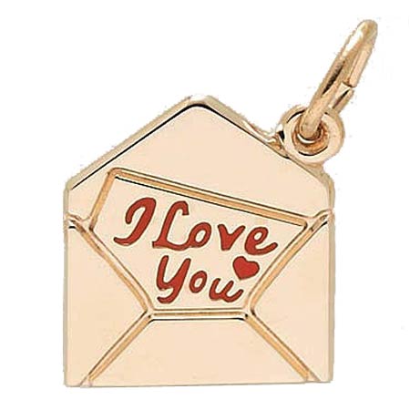 Gold Plate Love Letter Charm by Rembrandt Charms
