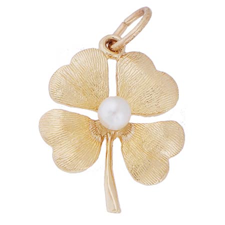 14K Gold Four Leaf Clover Charm by Rembrandt Charms 14K Gold Four Leaf Clover Charm by Rembrandt Charms