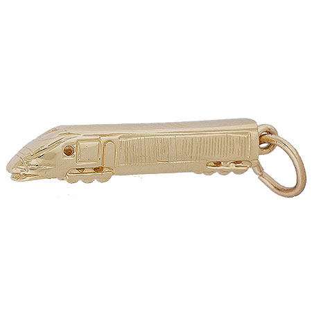 14k Gold Euro Train Charm by Rembrandt Charms 14k Gold Euro Train Charm by Rembrandt Charms