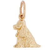 Gold Plate Cocker Spaniel Charm by Rembrandt Charms