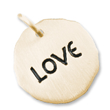 14K Gold Love Charm Tag by Rembrandt Charms