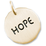 14K Gold Hope Charm Tag by Rembrandt Charms