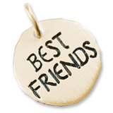 14K Gold Best Friends Charm Tag by Rembrandt Charms